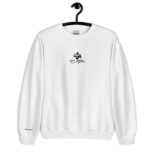 Odin-Sama's "Digital Conqueror" Gaming Unisex Sweatshirt (White)